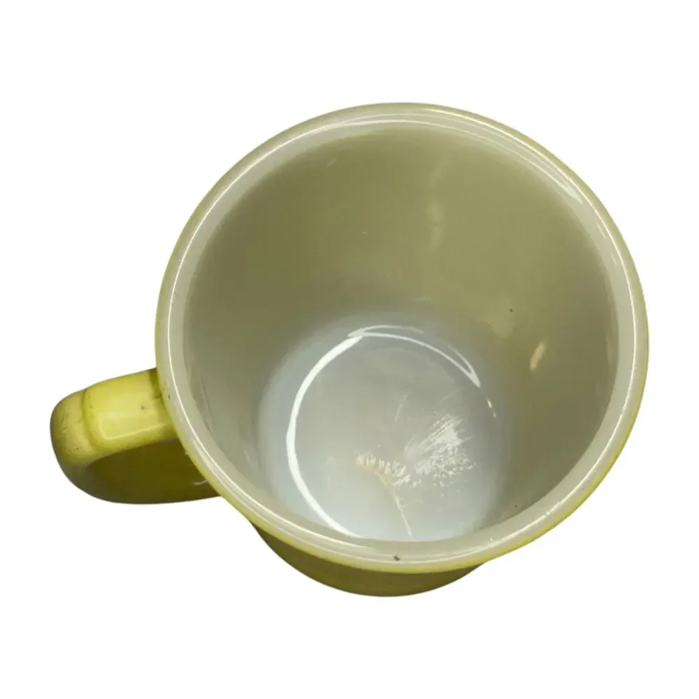 Anchor Hocking Fire-King Yellow D-Handle Mug Vintage Milk Glass USA - Picture 3 of 9